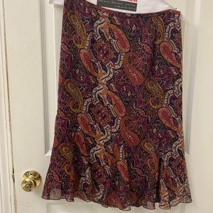 Purple paisley skirt. Size 4.